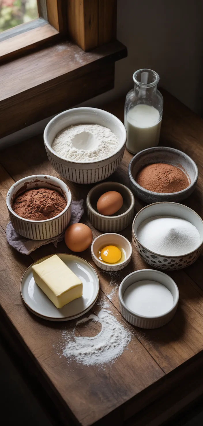 Ingredients photo for Chocolate Sugar Cookie Recipe {Cut Out Cookies}