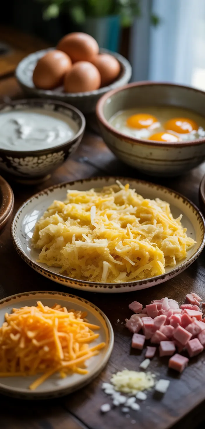 Ingredients photo for Hash Brown Egg Casserole Recipe