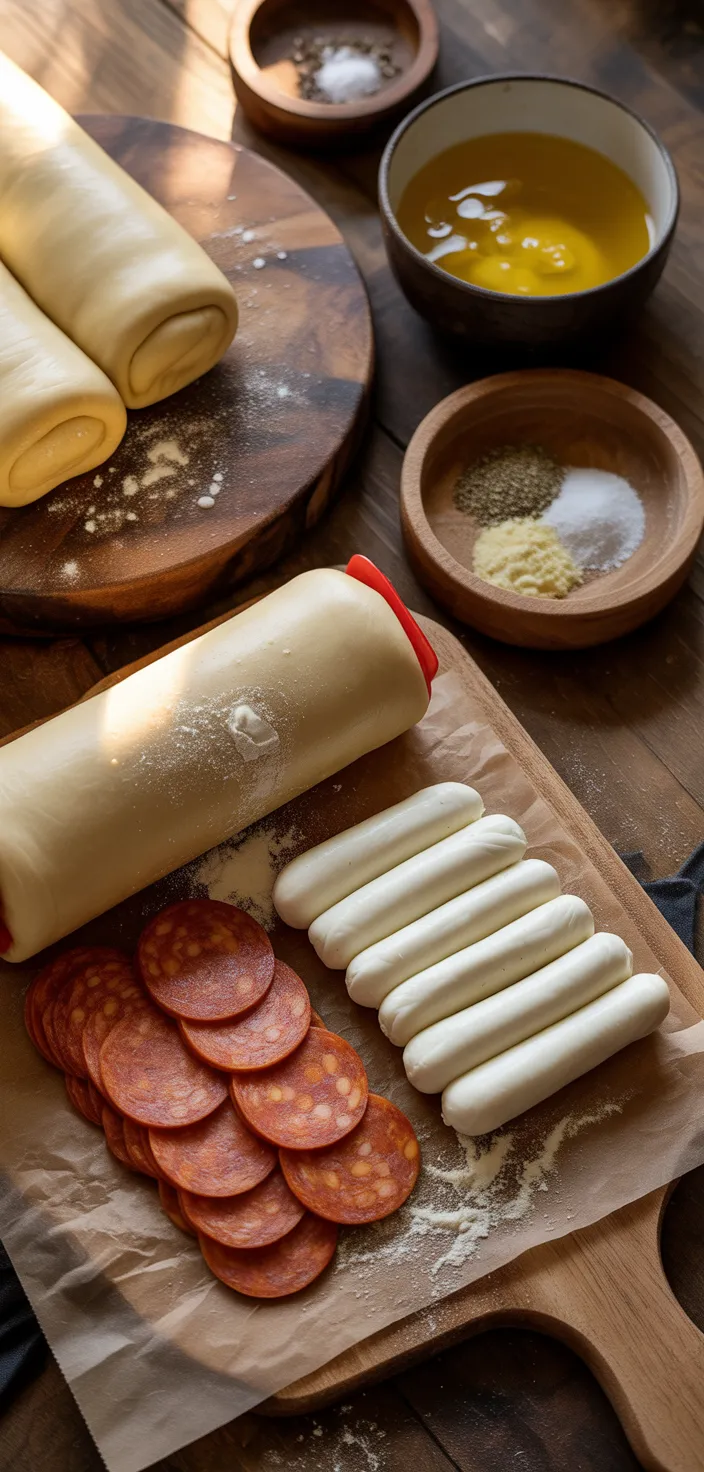 Ingredients photo for PEPPERONI ROLLS Recipe