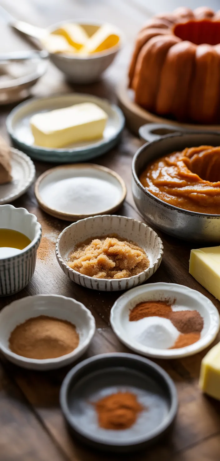Ingredients photo for Pumpkin Bundt Cake Recipe
