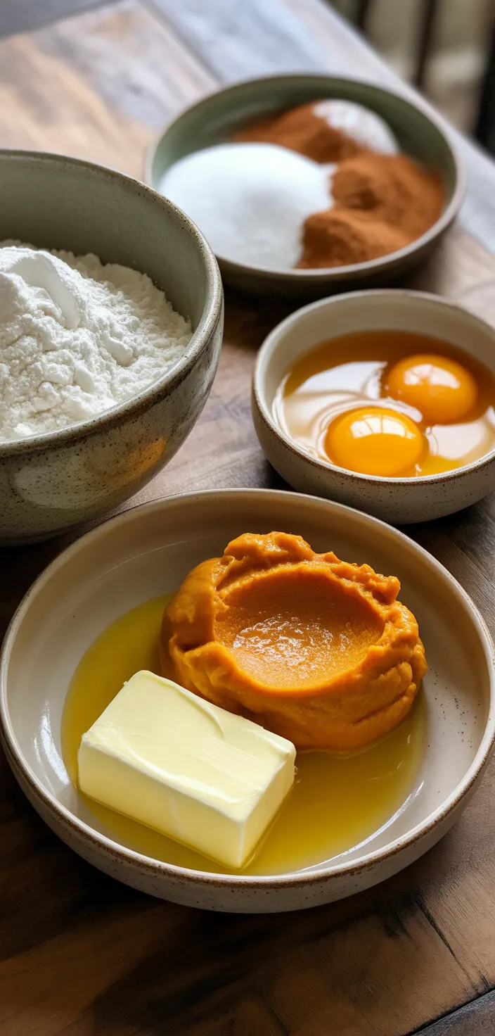 Ingredients photo for Pumpkin Magic Custard Cake Recipe