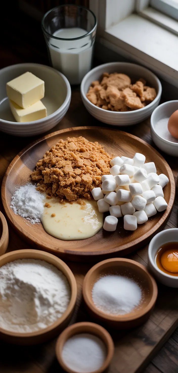 Ingredients photo for S'mores Cookie Bars Recipe