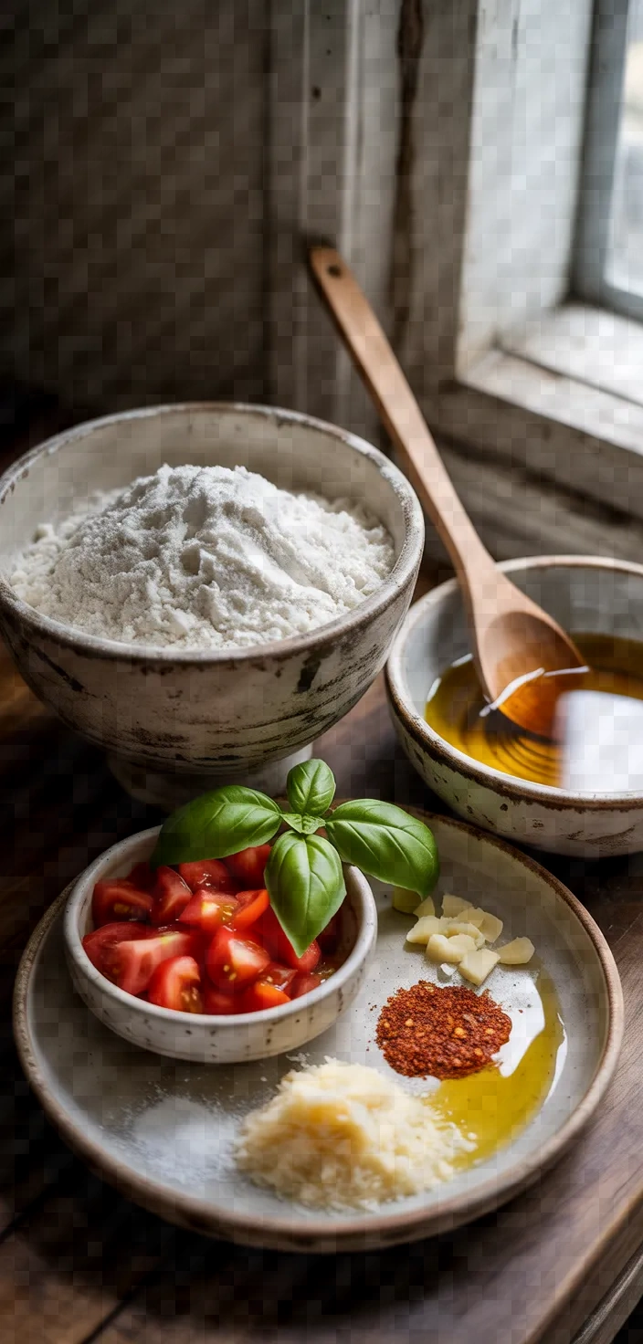 Ingredients photo for Spicy Tomato Pesto And Parmesan Star Bread Recipe