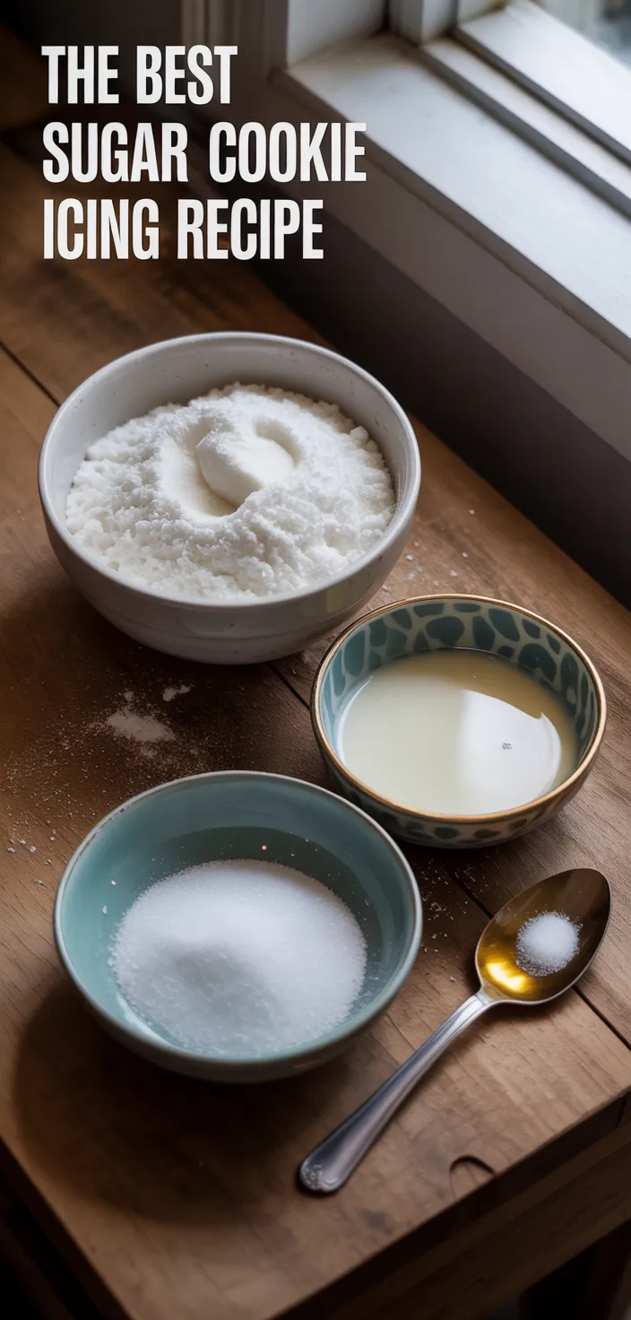 Ingredients photo for The Best Sugar Cookie Icing Recipe