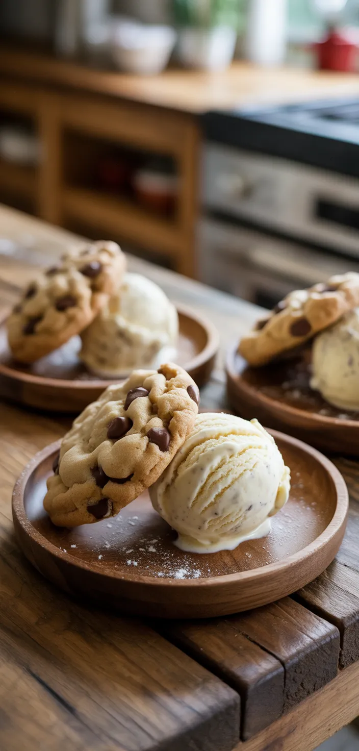 Ingredients photo for Chocolate Chip Cookie Ice Cream Sandwich Recipe