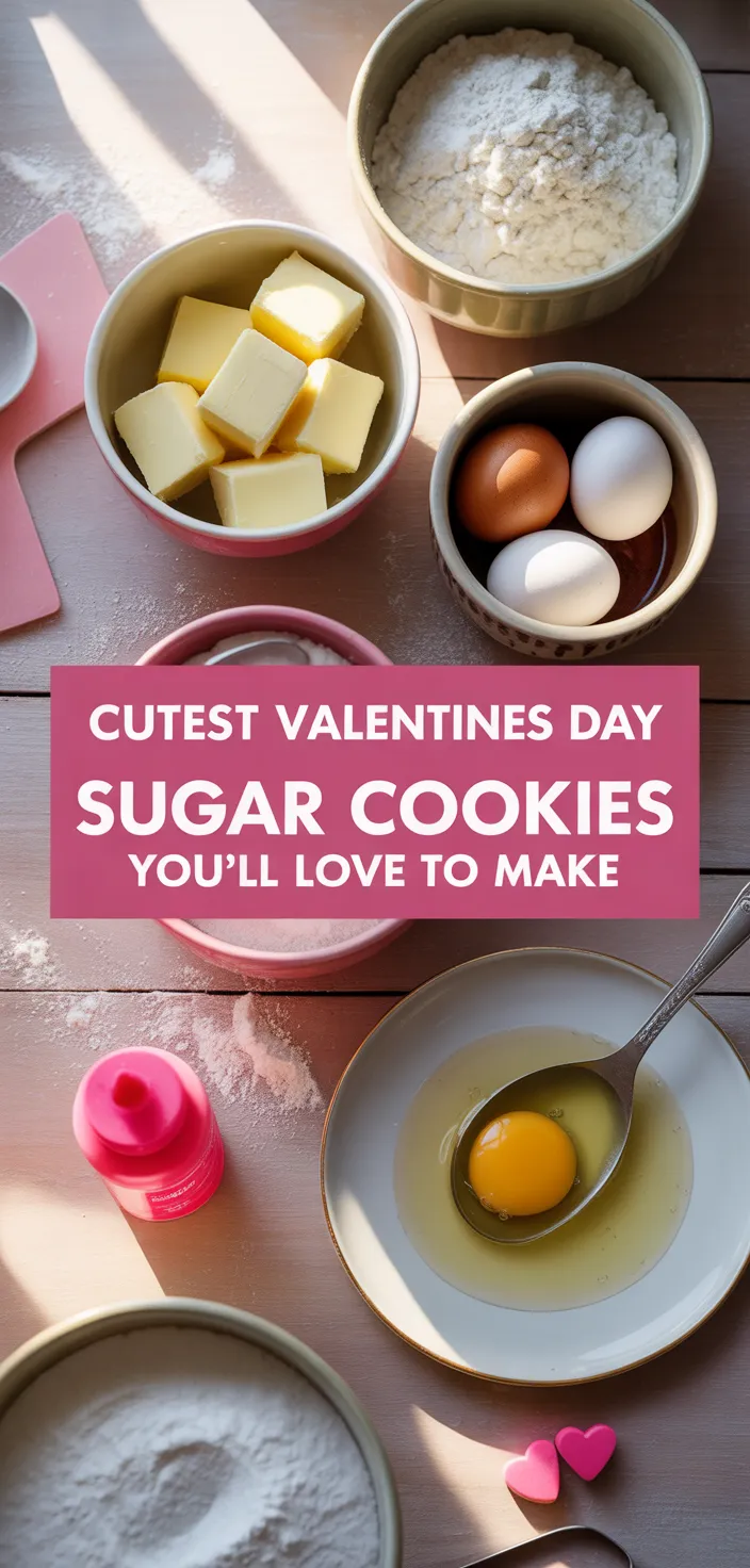 Ingredients photo for Cutest Valentines Day Sugar Cookies You'll Love To Make Recipe