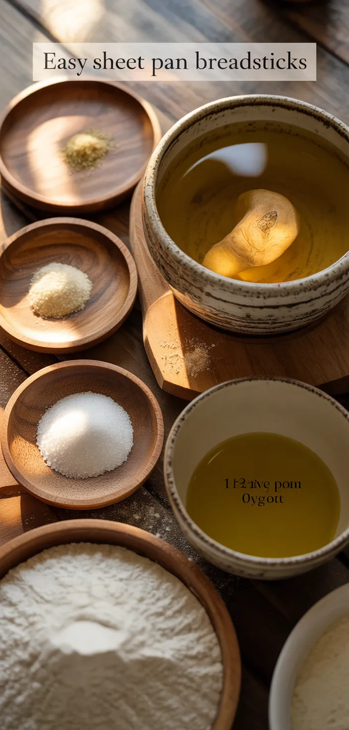 Ingredients photo for Easy Sheet Pan Breadsticks Recipe