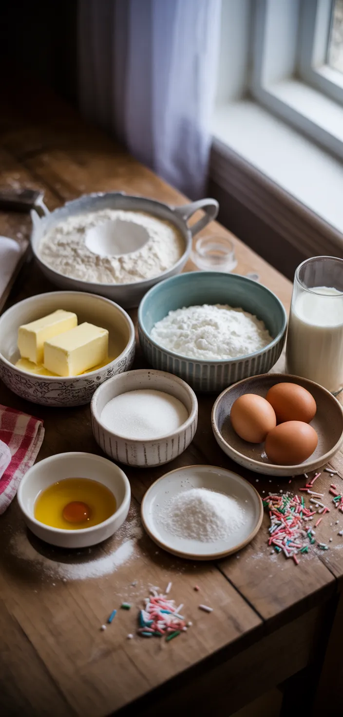 Ingredients photo for Melted Snowman Sugar Cookies Recipe