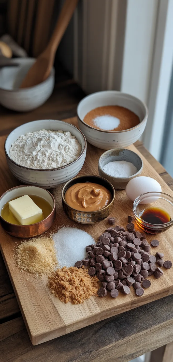 Ingredients photo for Peanut Butter Chocolate Chip Bars Recipe