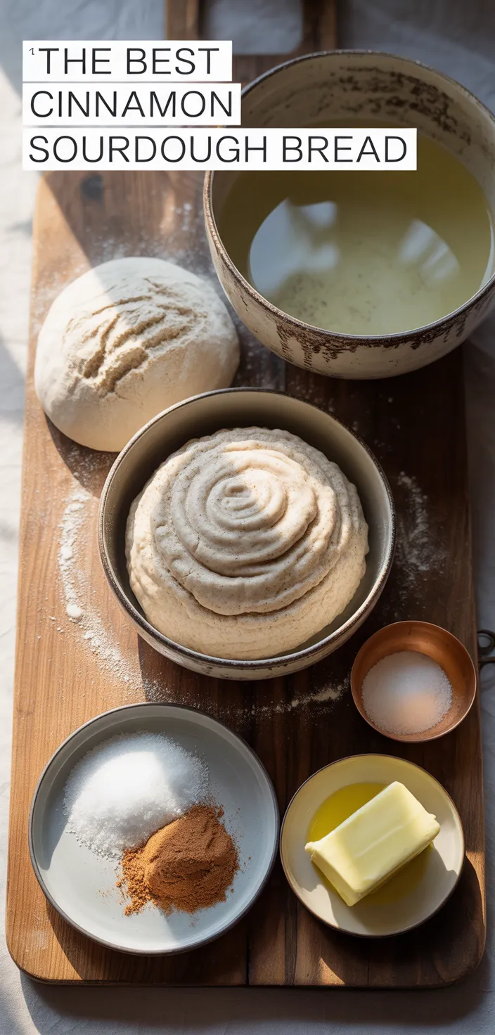 Ingredients photo for The Best Cinnamon Sugar Sourdough Bread Recipe