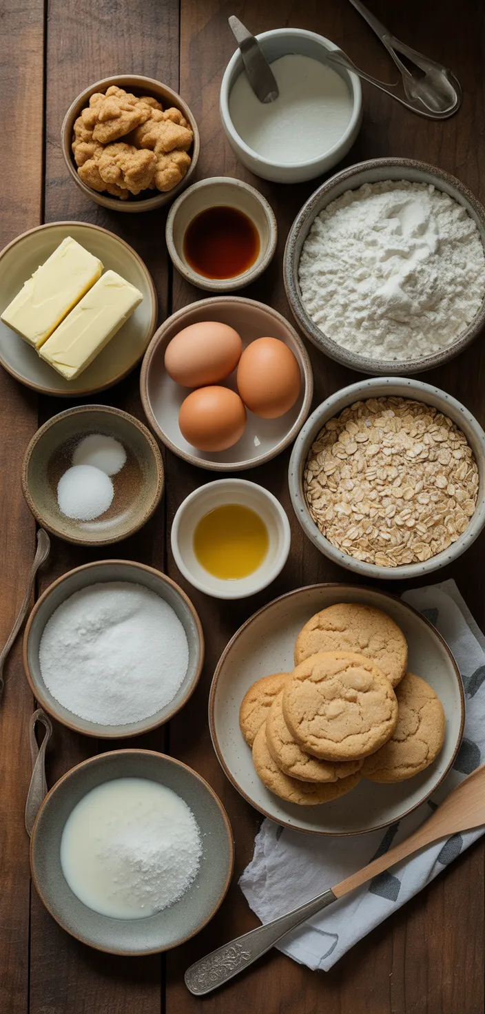 Ingredients photo for The Best Crumbl Iced Oatmeal Cookies Recipe
