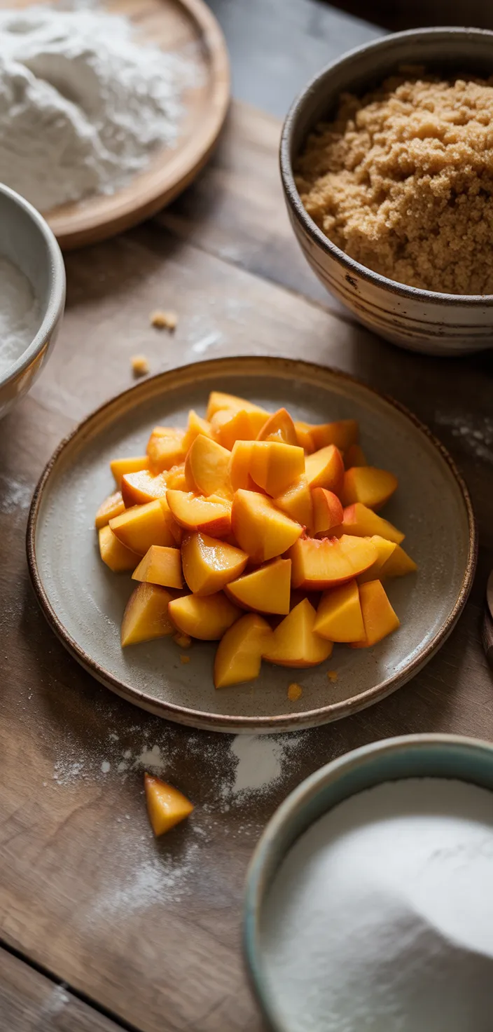 Ingredients photo for Brown Sugar Layer Cake With Peach Filling Recipe