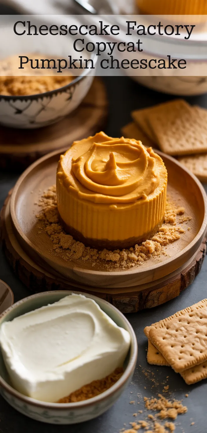 Ingredients photo for Cheesecake Factory Copycat Pumpkin Cheesecake Recipe