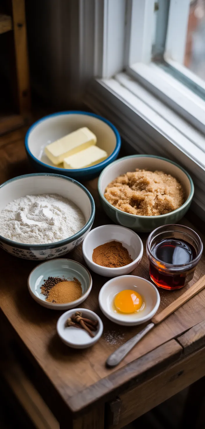 Ingredients photo for Chewy Ginger Molasses Cookies Recipe