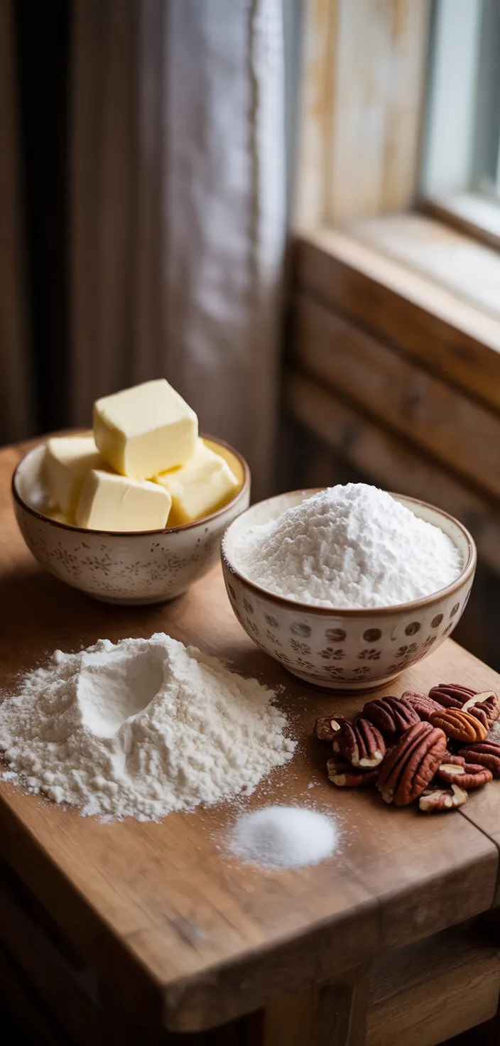 Ingredients photo for Copycat Snowball Cookies Recipe