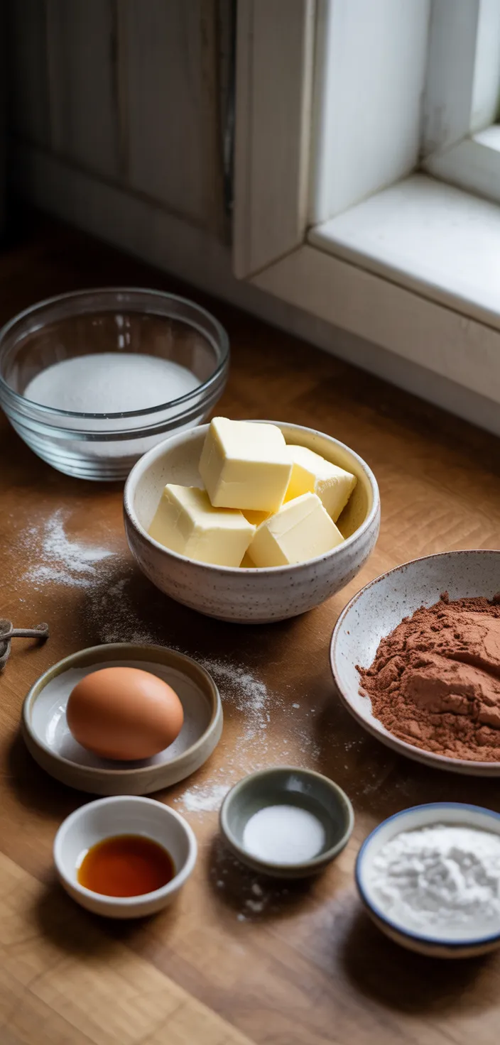 Ingredients photo for Easy Chocolate Sugar Cookies Recipe