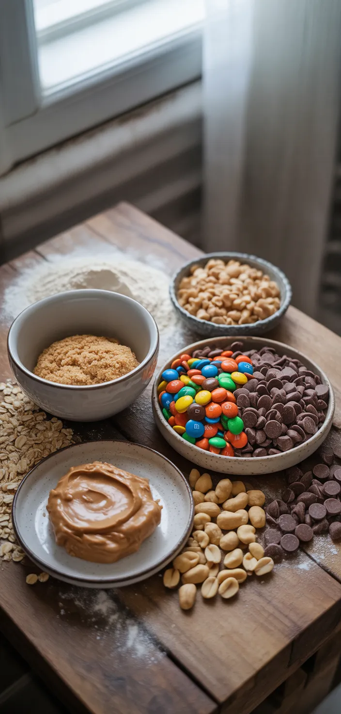 Ingredients photo for Monster Cookie Bars Recipe