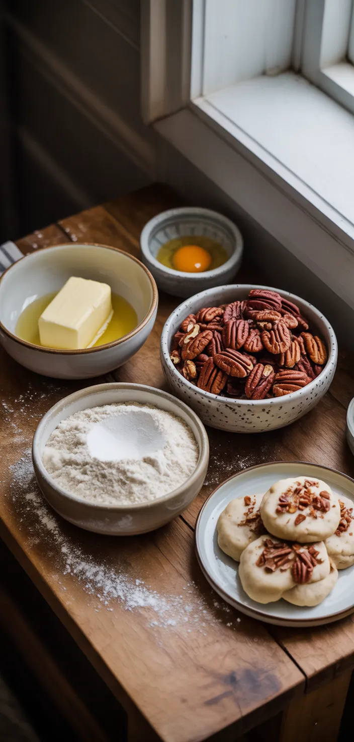 Ingredients photo for Pecan Sugar Cookies (with Brown Butter Icing) Recipe