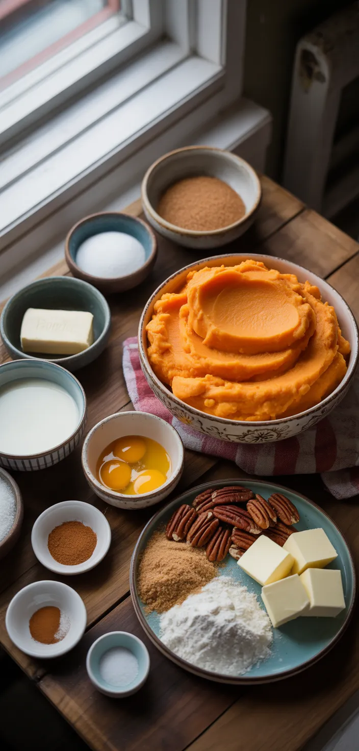 Ingredients photo for Southern Sweet Potato Casserole Recipe