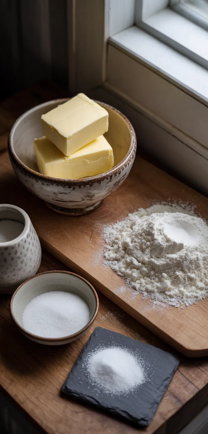 Ingredients photo for Classic Shortbread Is A Salty Meets Sweet Must For Your Coffee (or Tea) Break Recipe