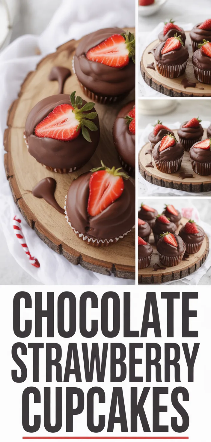 A photo of Chocolate Covered Strawberry Cupcakes For Valentines Day Recipe