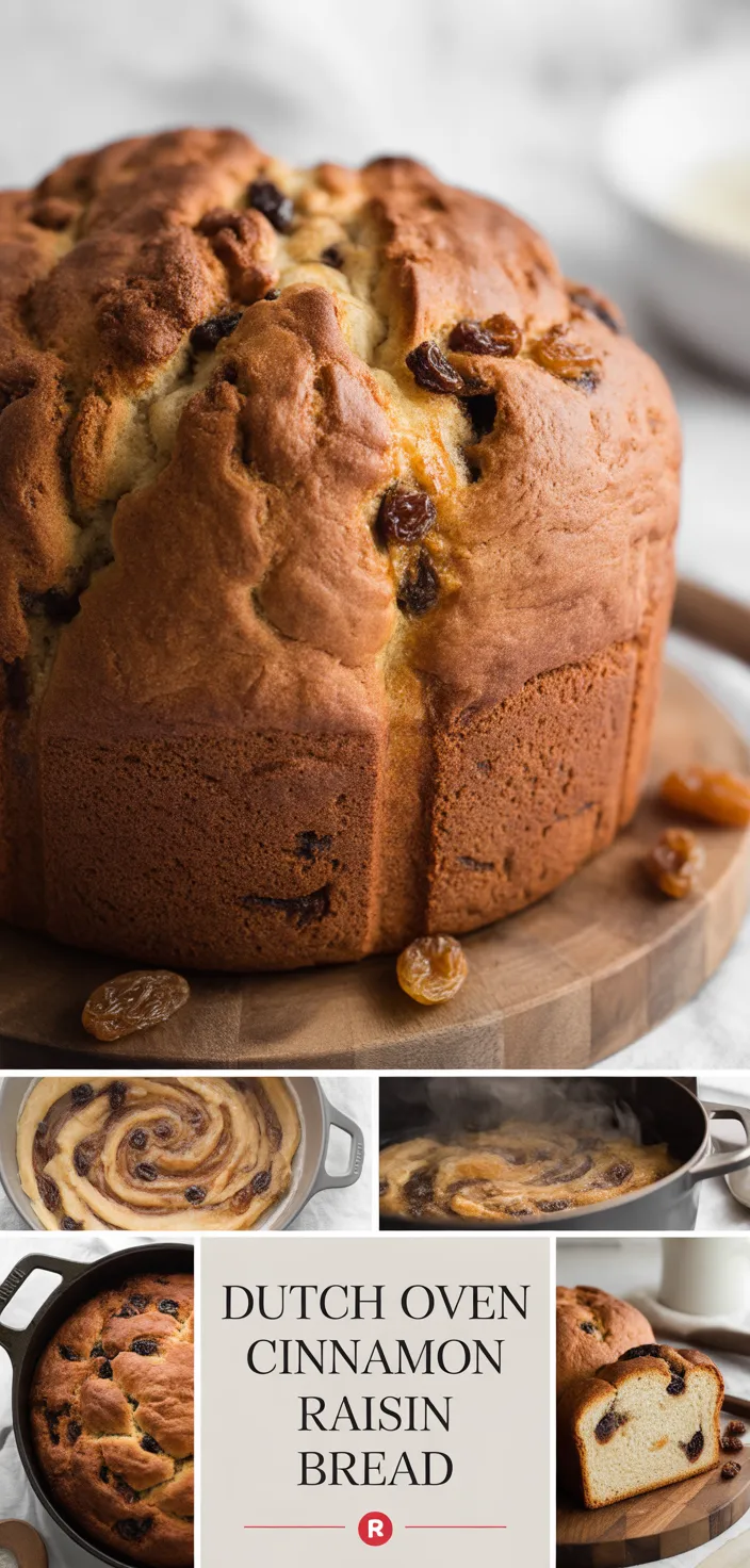 A photo of Dutch Oven Cinnamon Raisin Bread Recipe