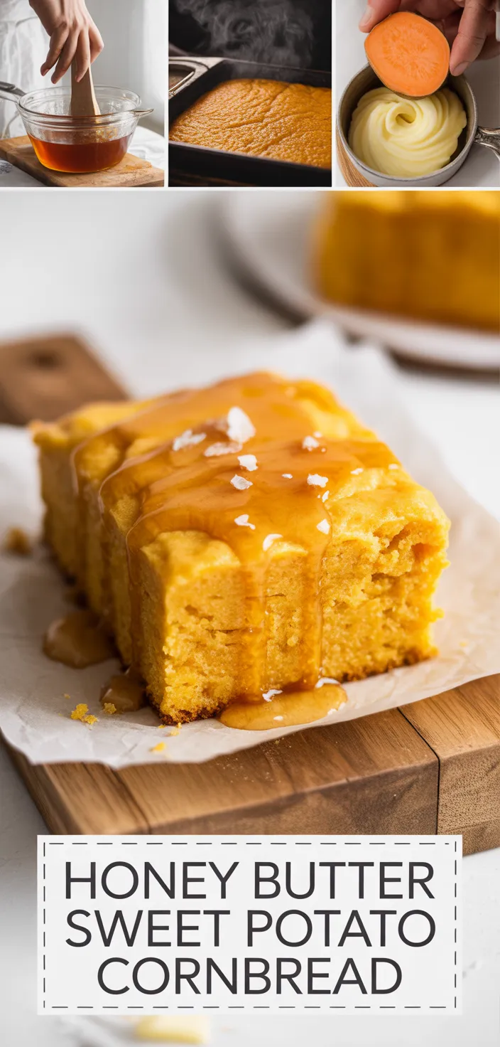 A photo of Honey Butter Sweet Potato Cornbread Recipe