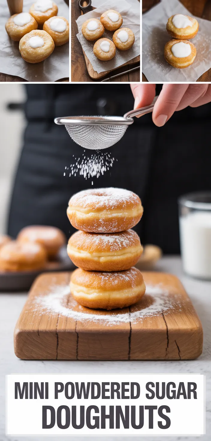 A photo of Mini Powdered Sugar Doughnuts Recipe