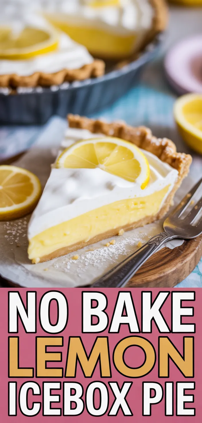 A photo of No Bake Lemon Icebox Pie Recipe
