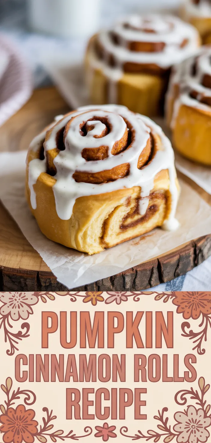 A photo of Pumpkin Cinnamon Rolls Recipe