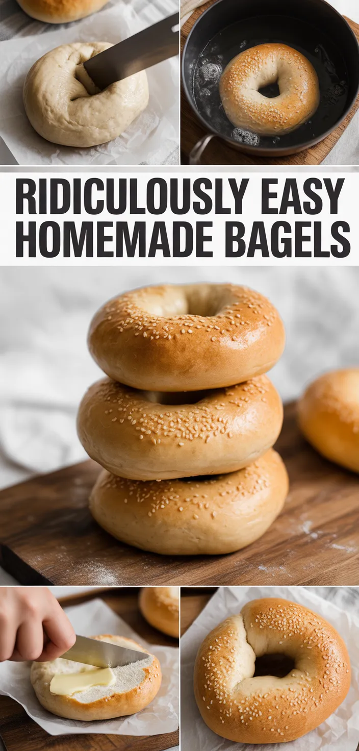 A photo of Ridiculously Easy Homemade Bagels Recipe