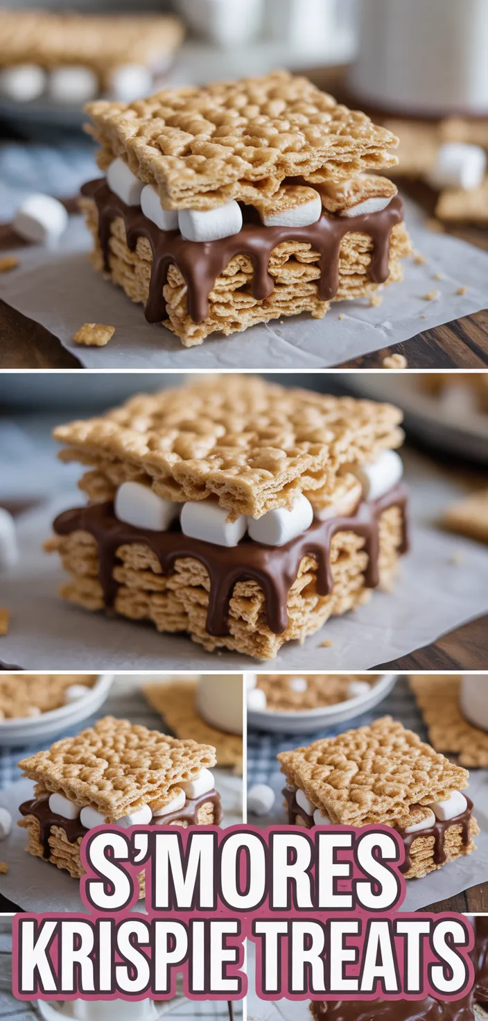 A photo of S'mores Krispie Treats Recipe