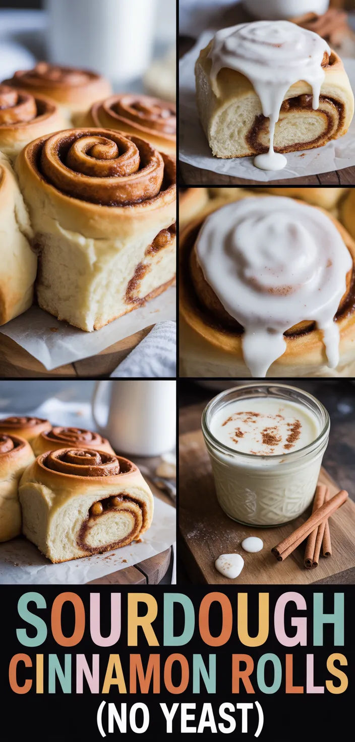A photo of Sourdough Cinnamon Rolls (no Yeast) Recipe