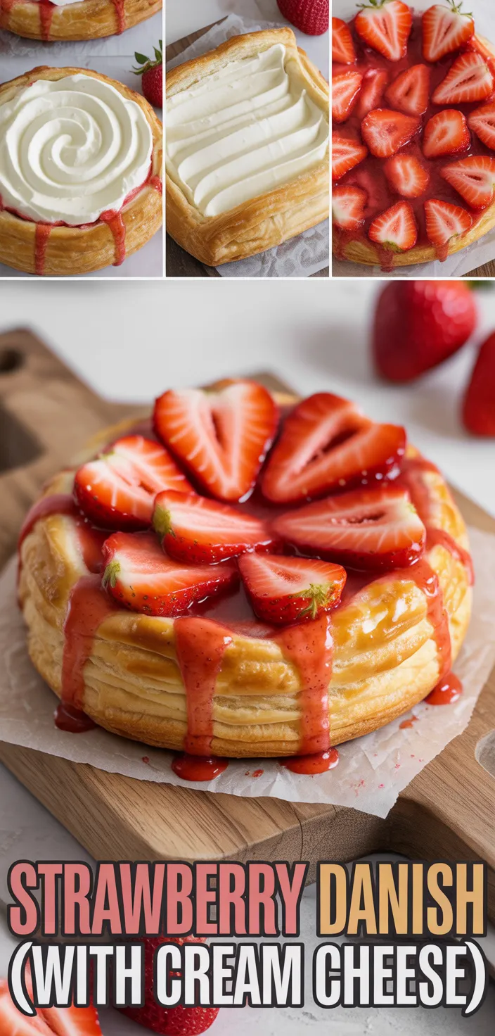 A photo of Strawberry Danish (with Cream Cheese) Recipe