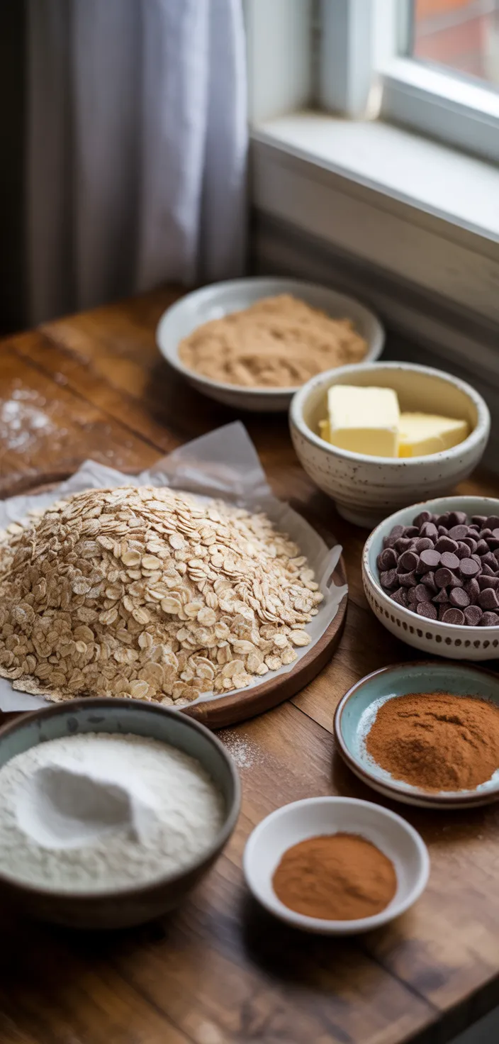 Ingredients photo for Gluten Free Oatmeal Chocolate Chip Cookies Recipe