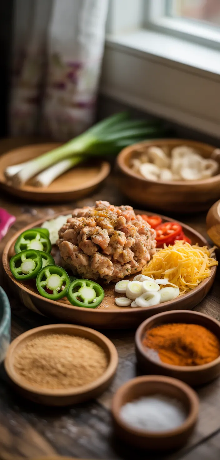 Ingredients photo for Jalapeño Pepper Jack Chicken Burger Recipe