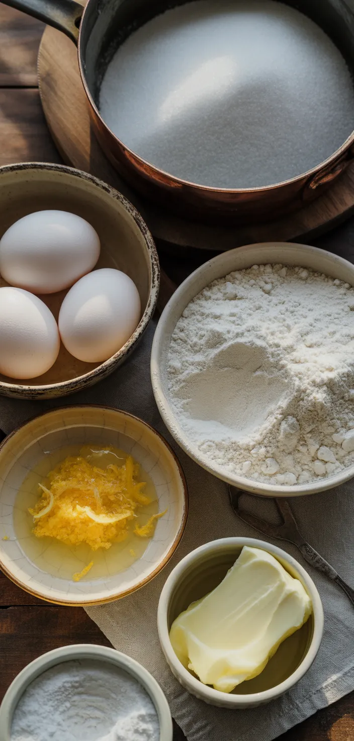 Ingredients photo for Lemon Cake Roll Recipe