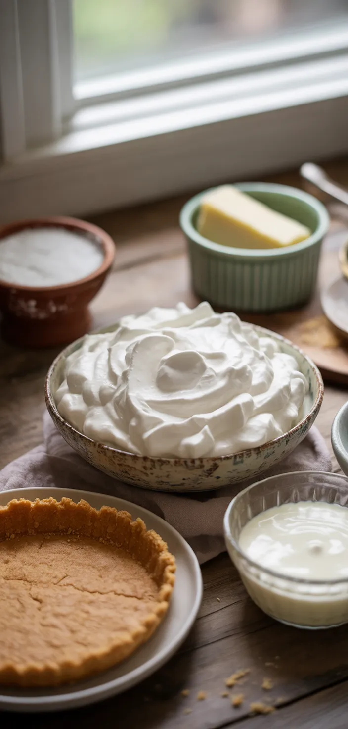 Ingredients photo for No Bake Coconut Cream Pie Recipe
