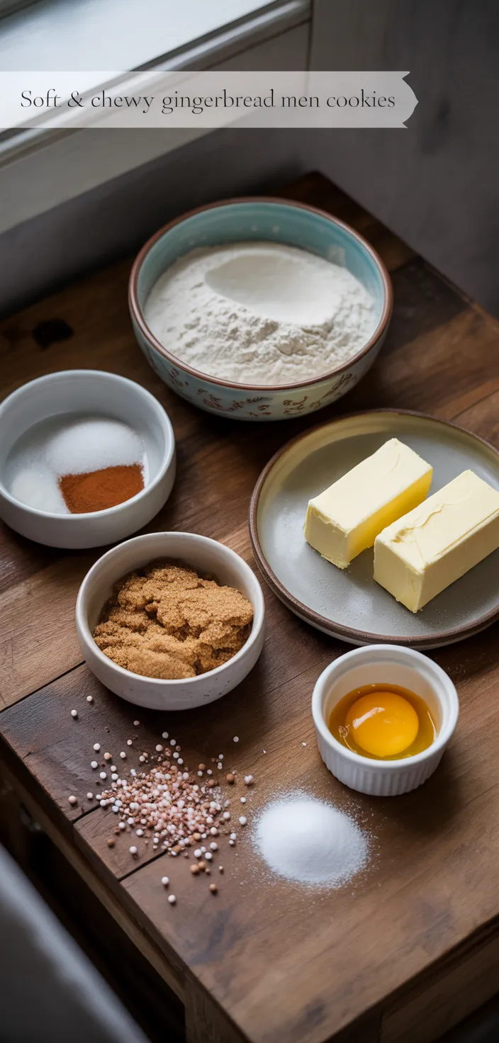 Ingredients photo for Soft & Chewy Gingerbread Men Cookies Recipe