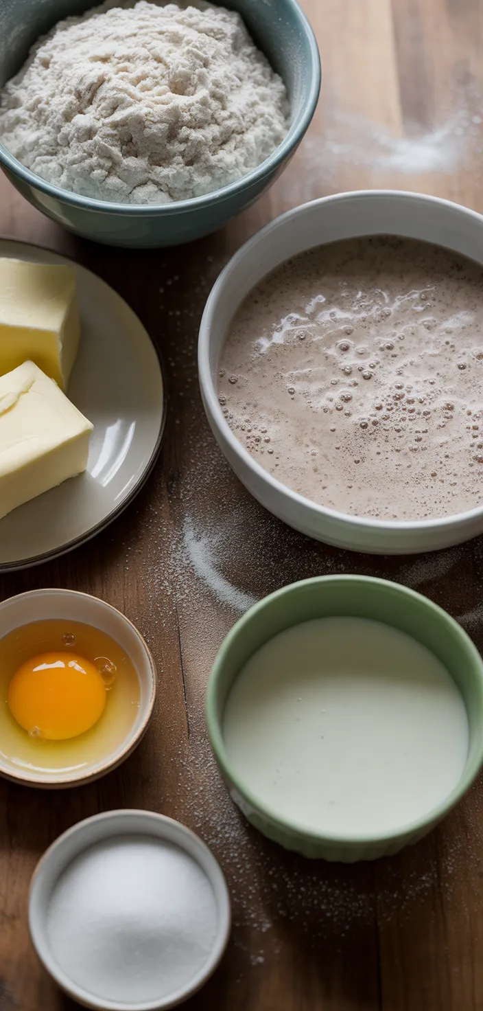 Ingredients photo for Sourdough Cinnamon Rolls (no Yeast) Recipe