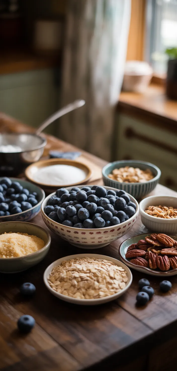 Ingredients photo for Amazing Blueberry Crisp Recipe