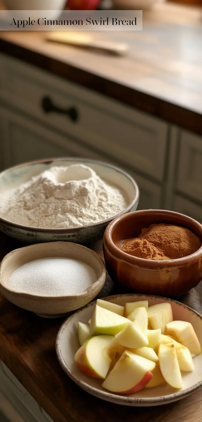 Ingredients photo for Apple Cinnamon Swirl Bread Recipe