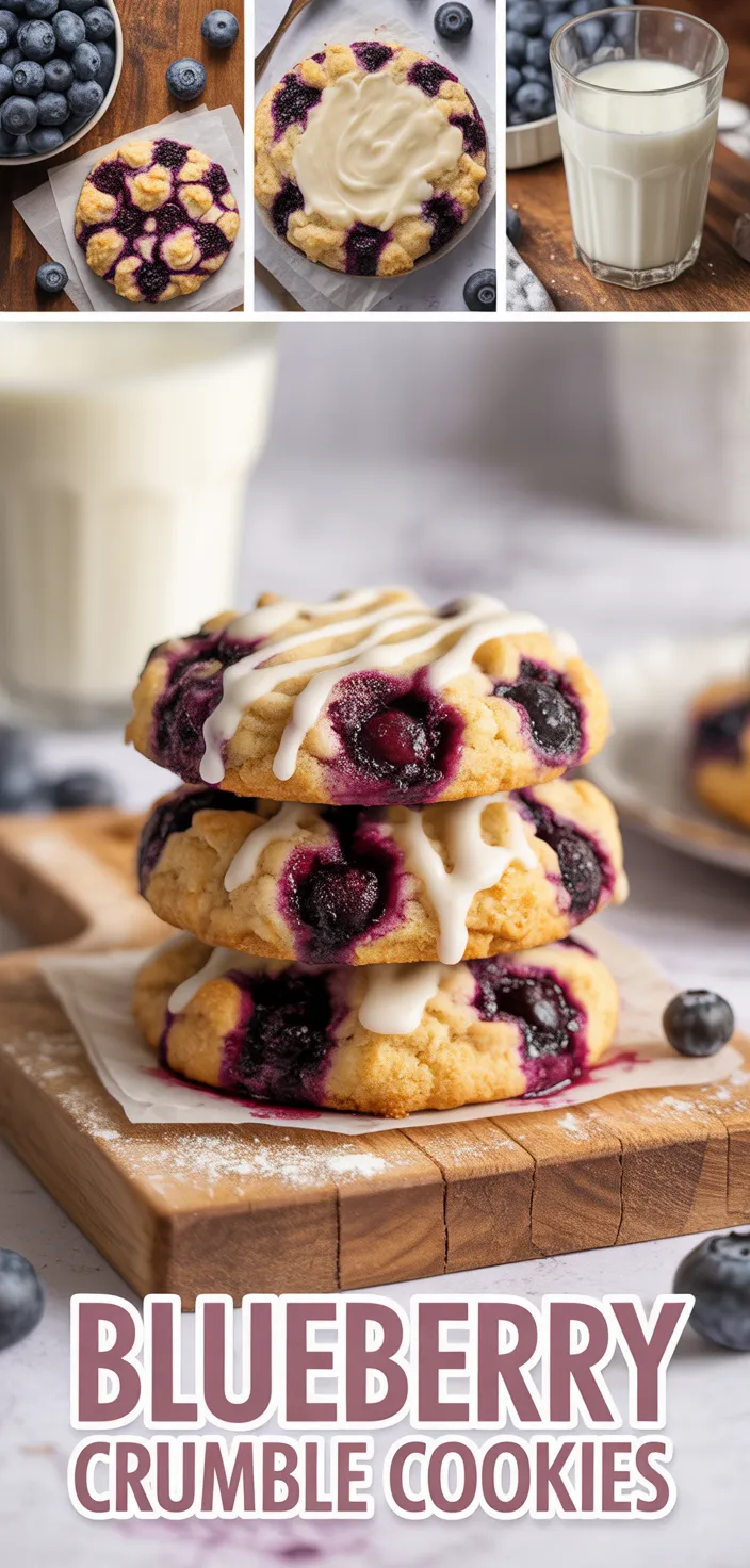 A photo of Blueberry Crumble Cookies Recipe