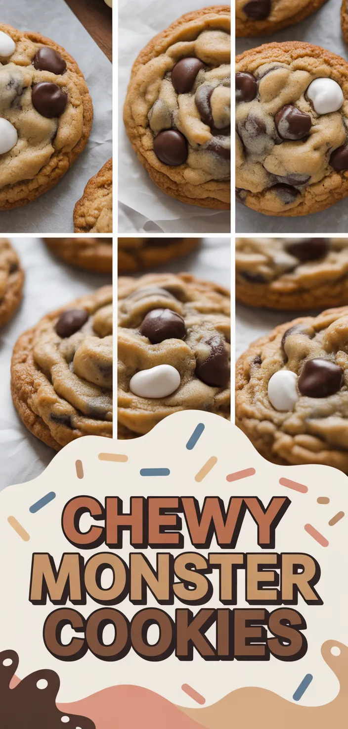 A photo of Chewy Monster Cookies Recipe