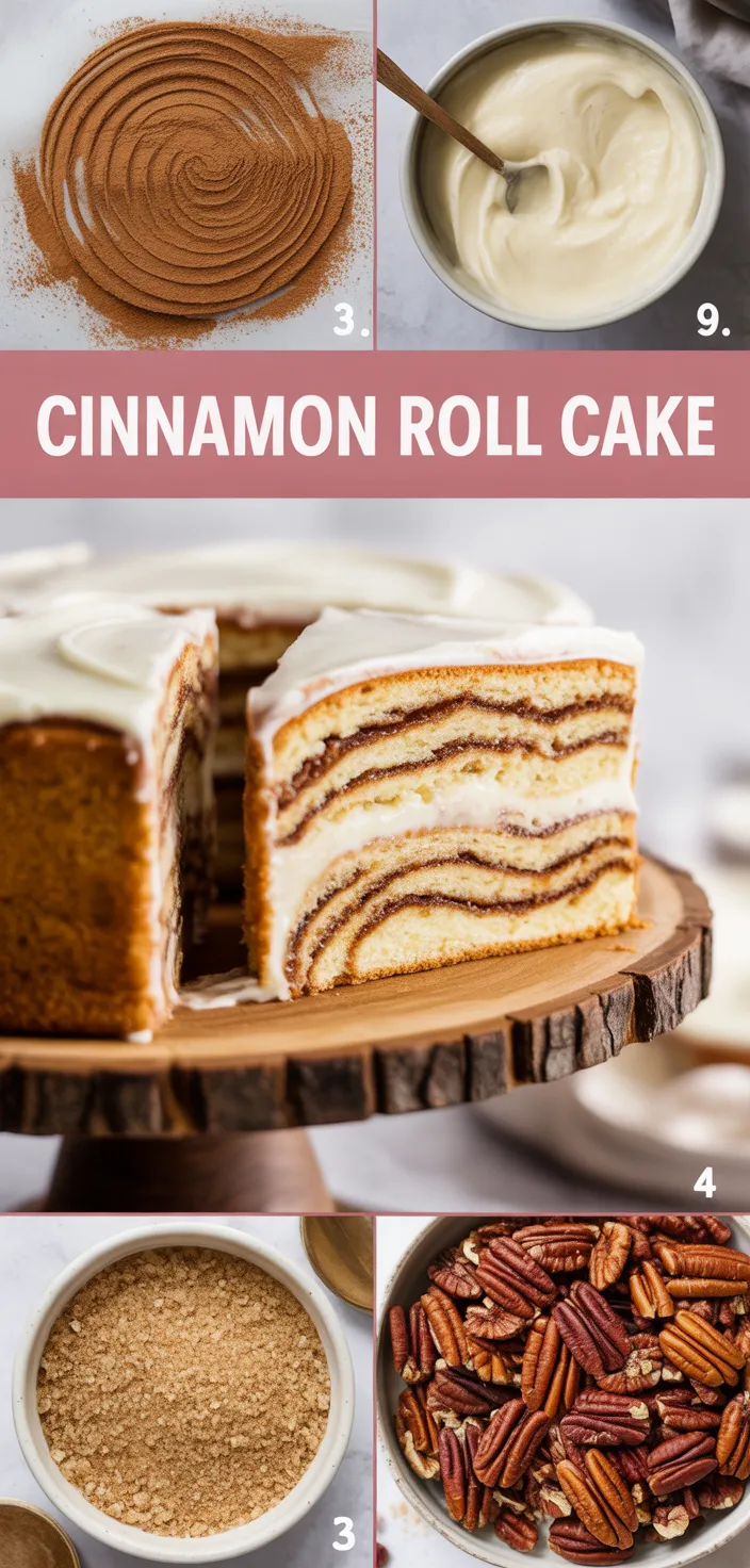 A photo of Cinnamon Roll Cake Recipe