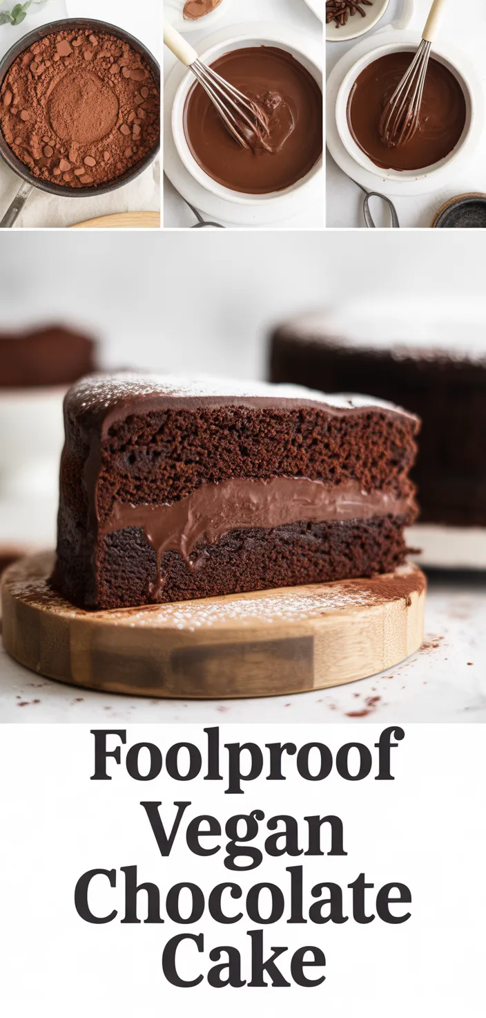 A photo of FOOLPROOF Chocolate Cake (No Eggs, Milk, Or Butter!) Recipe