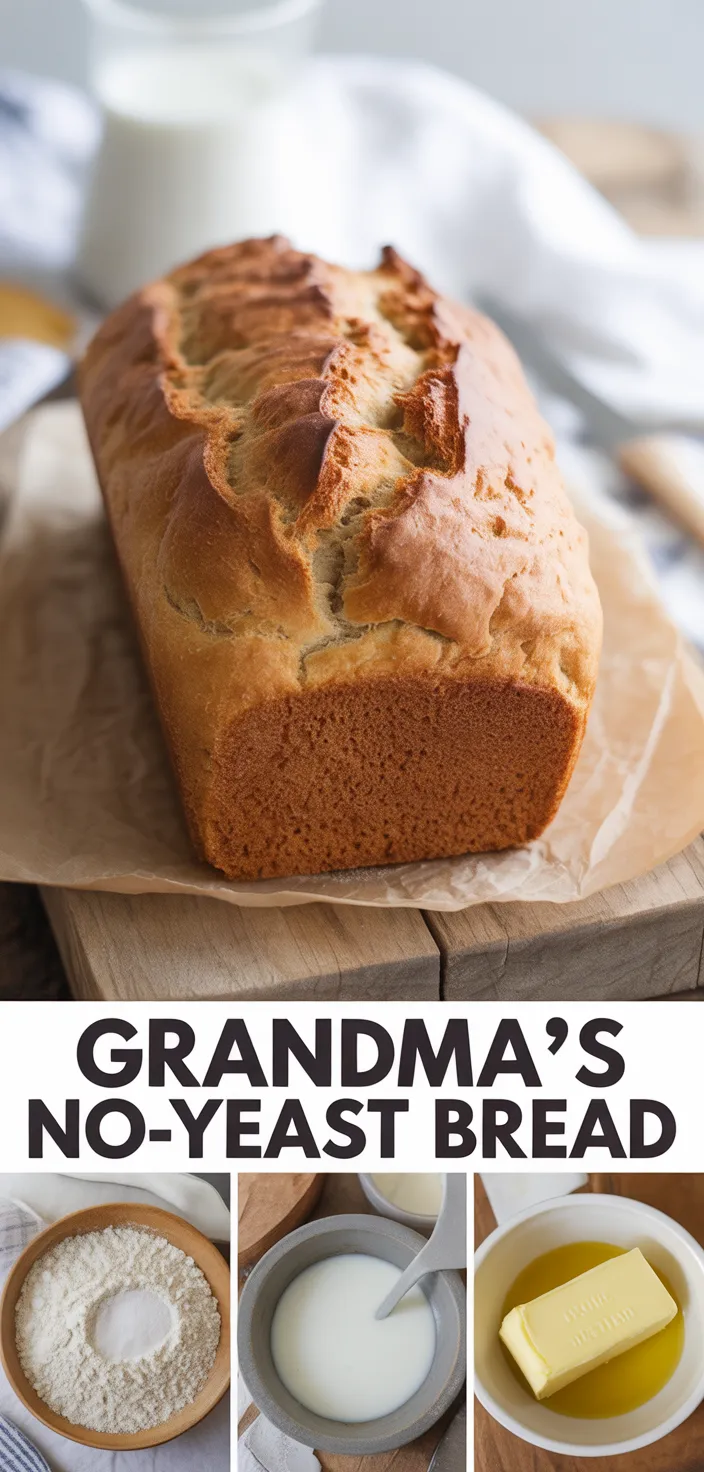 A photo of Grandma's Easy Super Soft No Yeast Bread Recipe