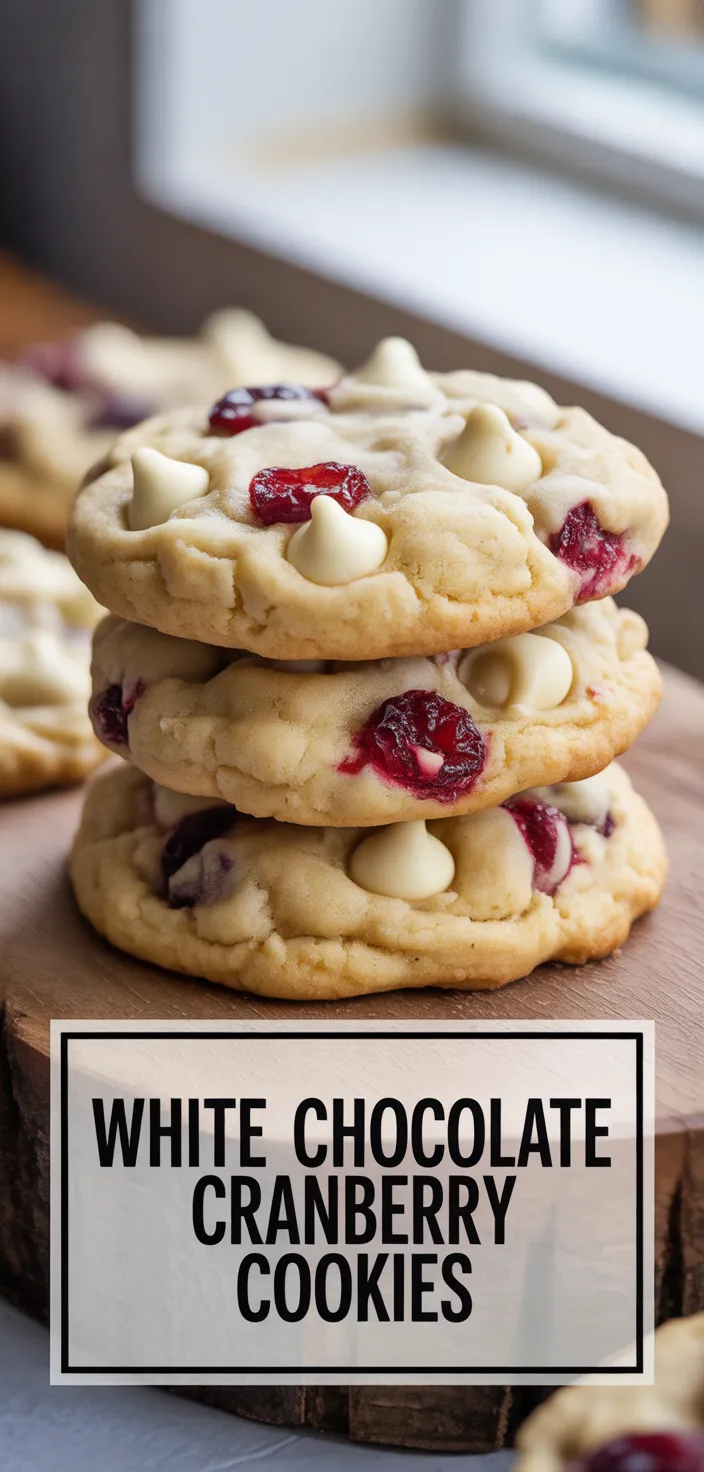 A photo of Soft White Chocolate Chip Cranberry Cookies Recipe