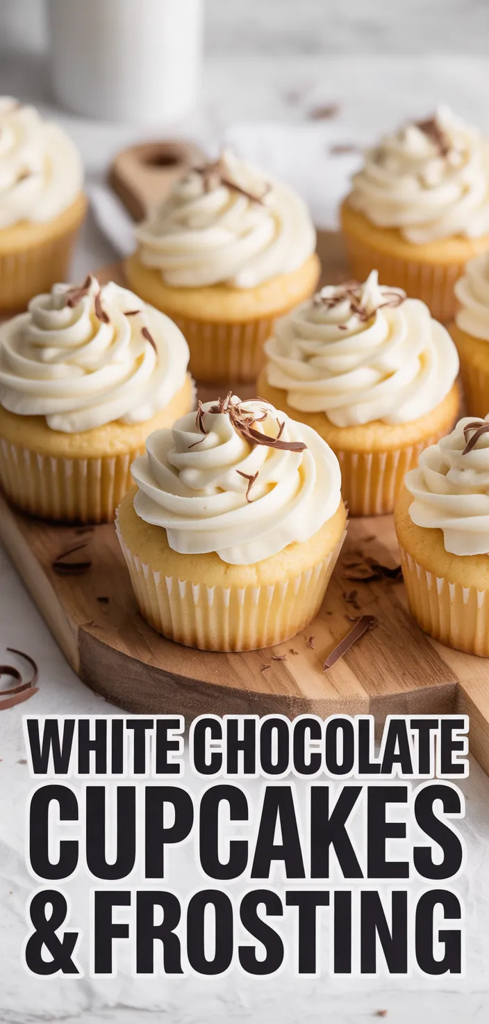 A photo of White Chocolate Cupcakes & Frosting Recipe