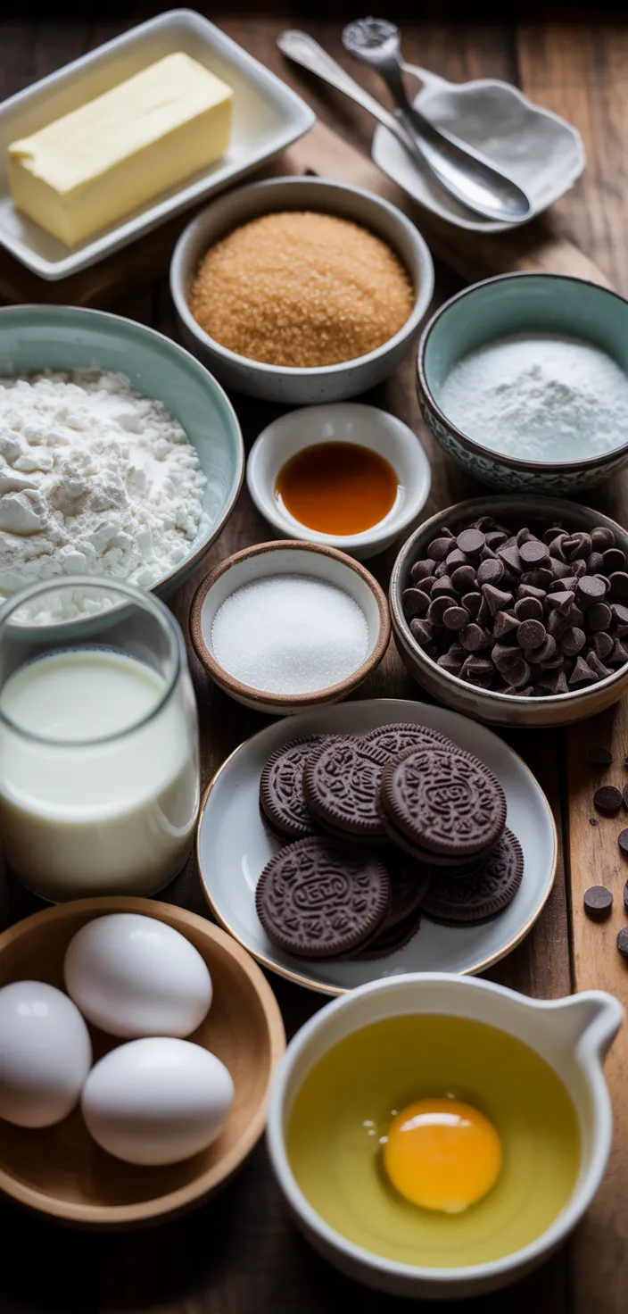 Ingredients photo for Cookie Dough Oreo Brownies – Cookie Dough Oreo Brownies Recipe